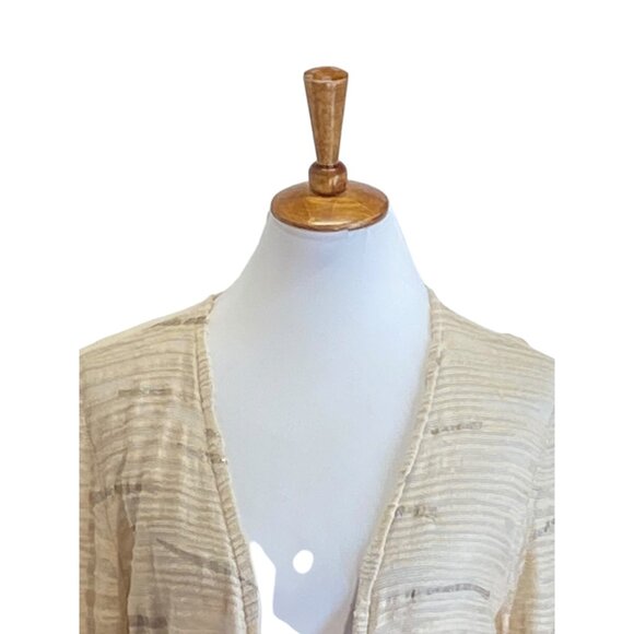 Nic+Zoe Linen Cardigan Beige Size L - Picture 5 of 13